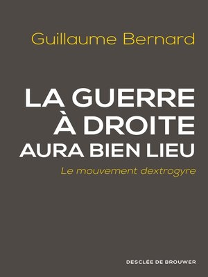 cover image of La guerre à droite aura bien lieu